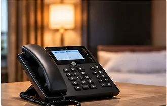 Guest room or hospitality telephone